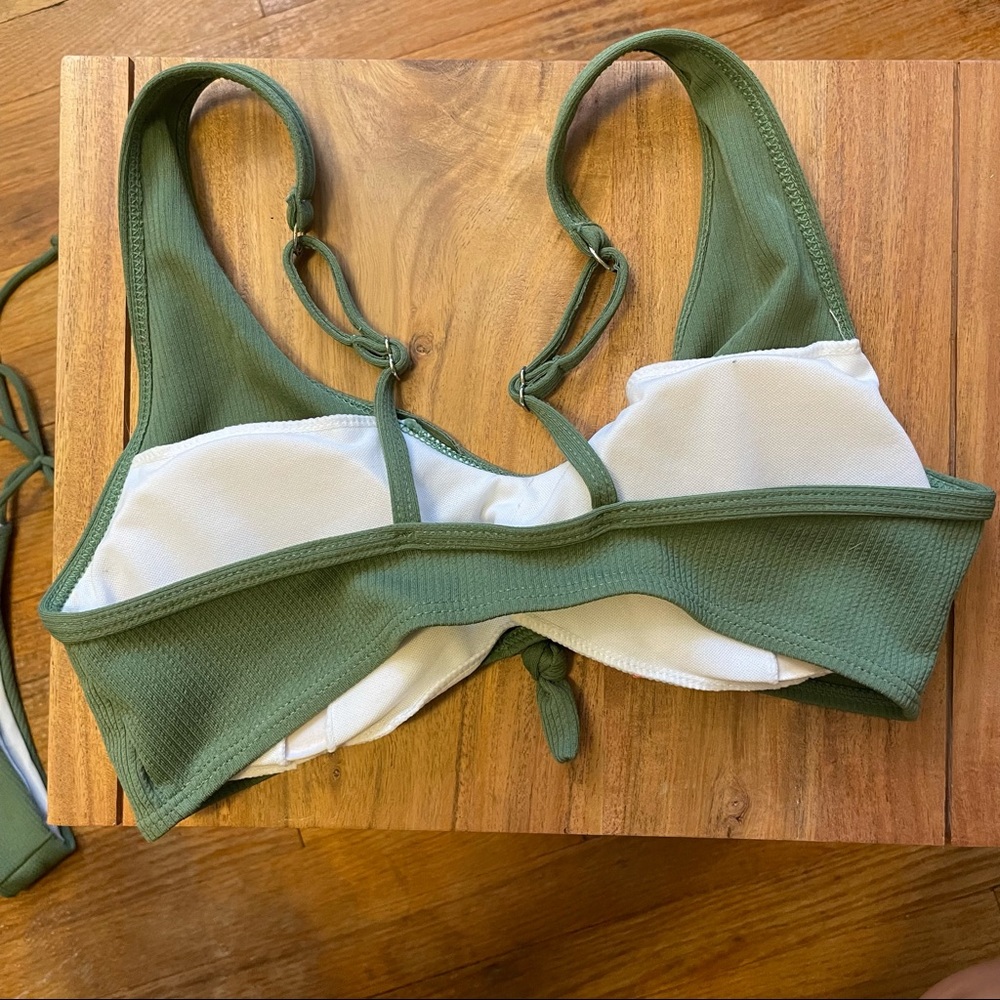 Green Ribbed Bikini - Picture 3 of 5